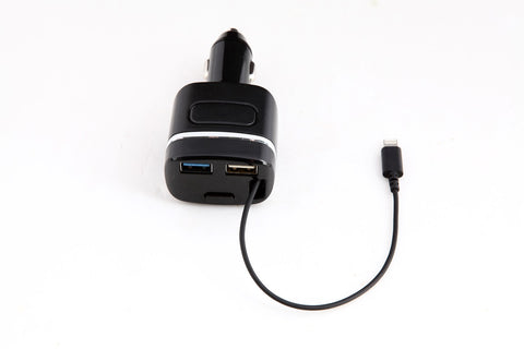 Powernect Rapid Retractable Car USB Charger