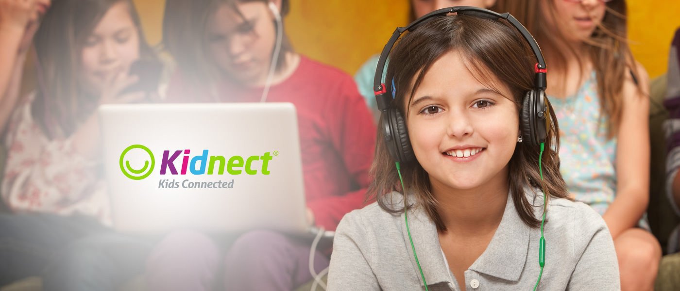 Kidnect earphone, headphones, and tech gear for kids to watch movies, play games, and traveling.